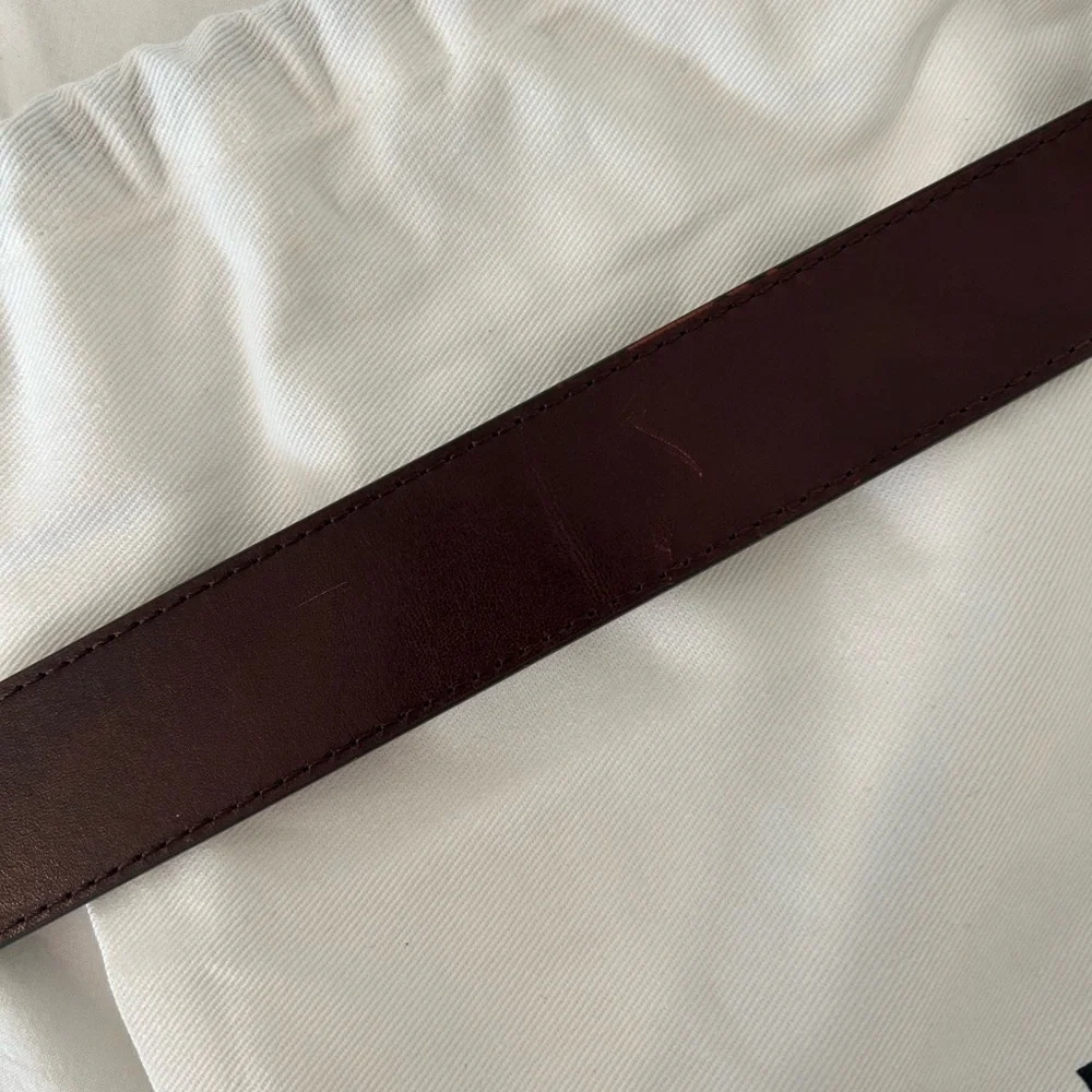 Aritzia Dark Brown Belt with Gold Hardware - Picture 7 of 7